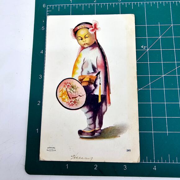 1906 Antique Post Card Undivided Back White City Art Asian Theme Postcard Posted - Picture 6 of 6